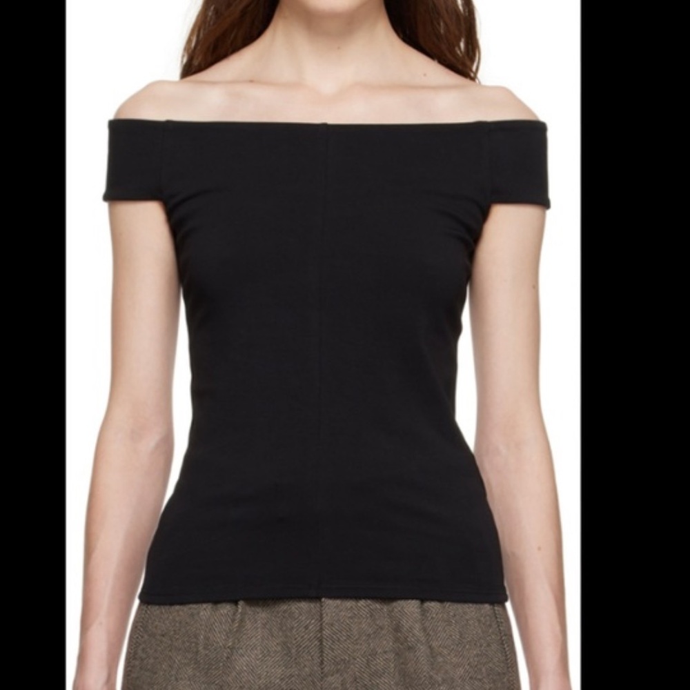 ANINE BING: Sara Off the Shoulder Top (small) - Picture 1 of 8